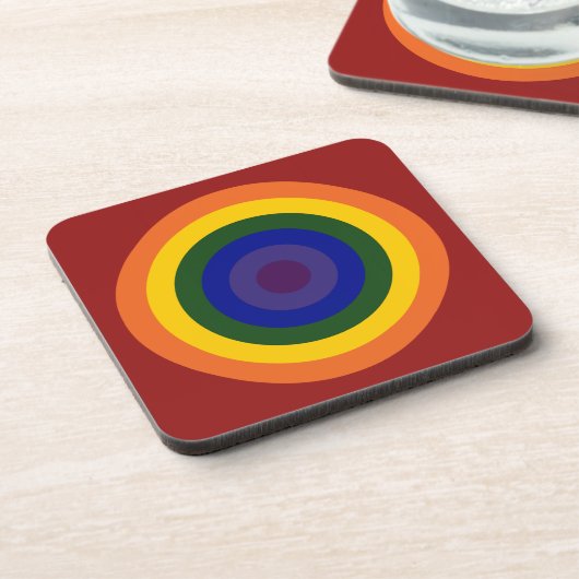 Rainbow Bullseye Untersetzer (Linke Seite)