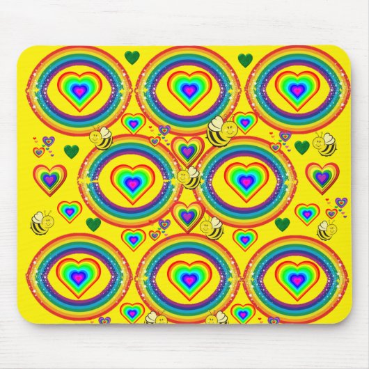 Rainbow Bumblebee Yellow Mouse Pad! Mouse Pad Mousepad (Vorne)