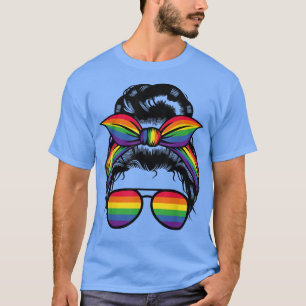 Rainbow Bun Transgender Quee LGBTQ+ Liebe Gleichhe T-Shirt