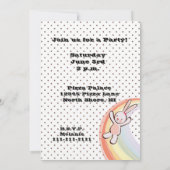 Rainbow Bunnies Einladung (Rückseite)