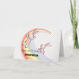 Rainbow Bunnies Karte