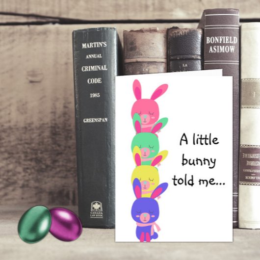 Rainbow Bunnies Oster Feiertagskarte