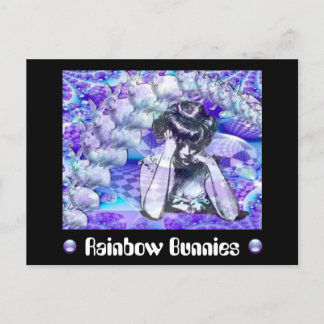 Rainbow Bunnies Postkarte