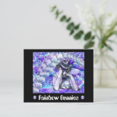 Rainbow Bunnies Postkarte (Stehend Vorderseite)