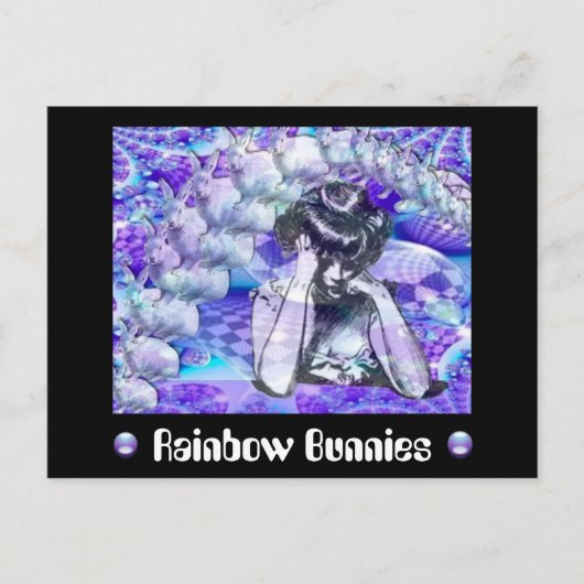 Rainbow Bunnies Postkarte (Vorderseite)