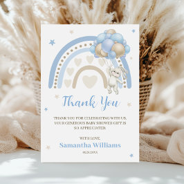 Rainbow Bunny Balloon Baby Dusche Danke