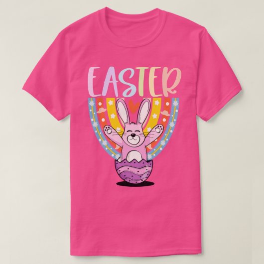 Rainbow Bunny Easter Egg mit Bunny T-Shirt (Design vorne)