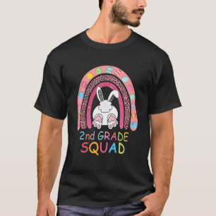 Rainbow Bunny Girl Teacher Squad T-Shirt