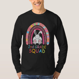 Rainbow Bunny Girl Teacher Squad T-Shirt