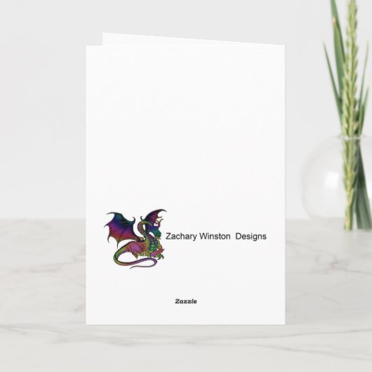 Rainbow Bunny Karte (Rückseite)