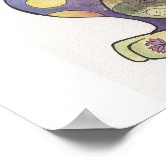 Rainbow Bunny Poster (Ecke)