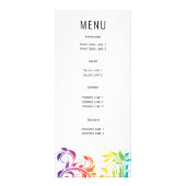 Rainbow bunter Scrollblatt lesbische Hochzeit Werbekarte (Hinten)