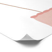 Rainbow Bunting & Cake Birthday Party - Begrüßung Poster (Ecke)