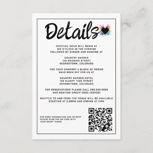 Rainbow Burst Begleitkarte (Vorderseite)