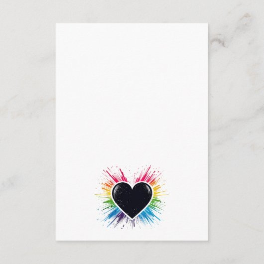 Rainbow Burst Begleitkarte (Rückseite)