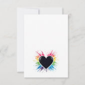 Rainbow Burst Food Choice RSVP Card (Rückseite)