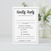 Rainbow Burst Food Choice RSVP Card Karte (Stehend Vorderseite)