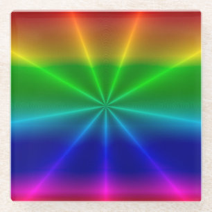 Rainbow Burst Glasuntersetzer