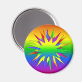 Rainbow Burst-Magnet Magnet (Vorderseite/Rückseite)