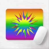 Rainbow Burst Mousepad (Mit Mouse)