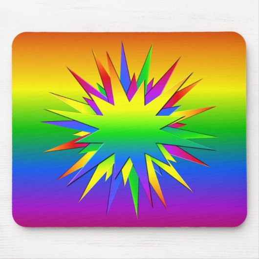 Rainbow Burst Mousepad (Vorne)