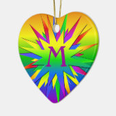 Rainbow Burst Ornament, anpassen Keramikornament (Links)
