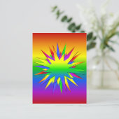 Rainbow Burst Postcard, anpassen Postkarte (Stehend Vorderseite)