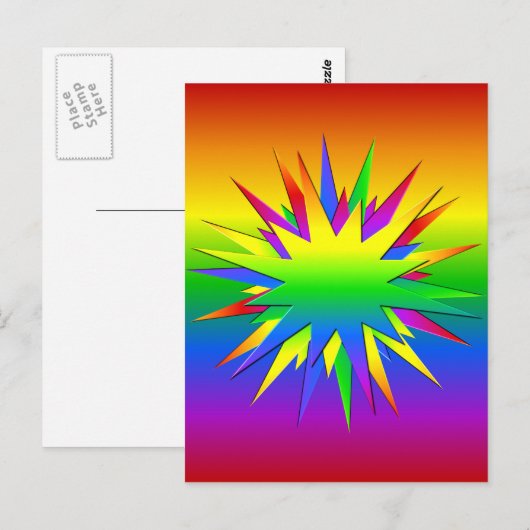 Rainbow Burst Postcard, anpassen Postkarte (Vorne/Hinten)