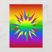 Rainbow Burst Postcard, anpassen Postkarte (Vorderseite)