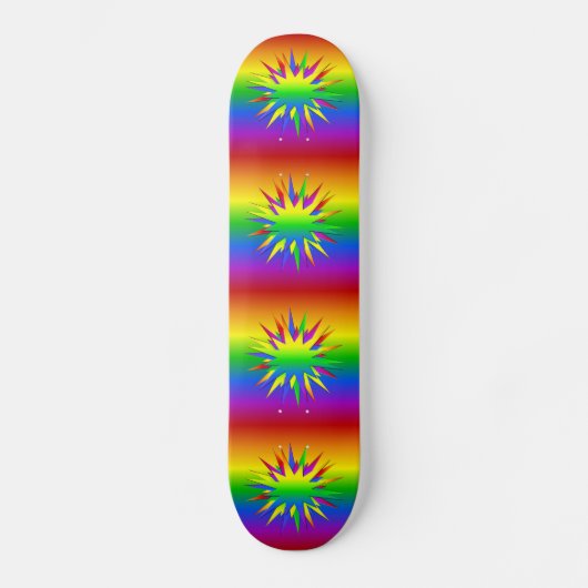 Rainbow Burst Skateboard (Vorderseite)