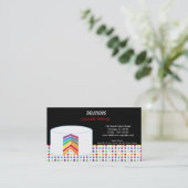 Rainbow Business Cake Visitenkarte (Stehend Vorderseite)