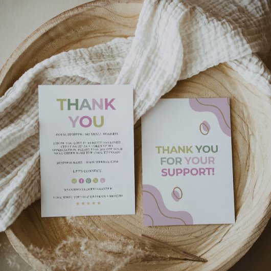 Rainbow Business Danke Card