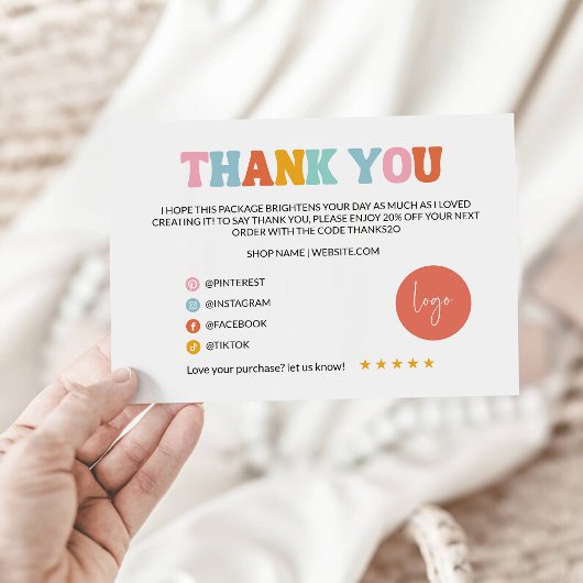 Rainbow Business Danke Karte