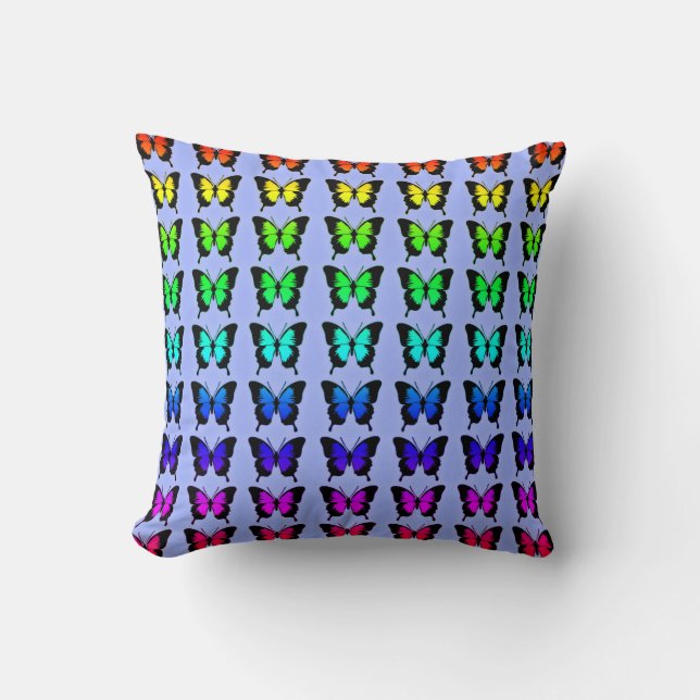 Rainbow Butterfells auf Lilac Pillows Kissen (Vorderseite)