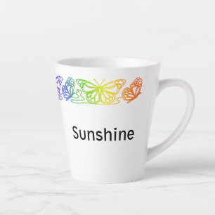 Rainbow Butterfells Border Personalisiert Latte Ta Milchtasse