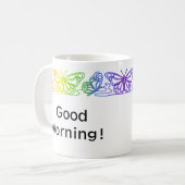 Rainbow Butterfells Border Personalized Mug Kaffeetasse (Vorderseite Links)