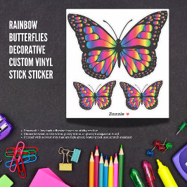 Rainbow Butterfells Decorative Custom Vinyl Stick Aufkleber