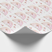 Rainbow Butterfells Geburtstag Pastel Pinks Geschenkpapier (Ecke)