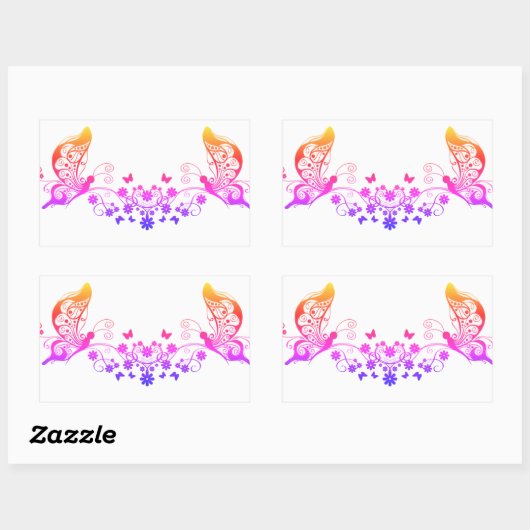 Rainbow Butterfells Rechteckiger Aufkleber (Blatt)