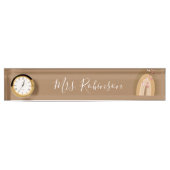 Rainbow Butterfells Script Teachers Daycare Desk N Namensplakette (Vorderseite)