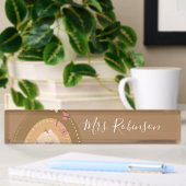 Rainbow Butterfells Script Teachers Daycare Namensplakette