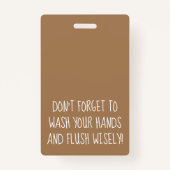 Rainbow Butterfells Skriptlehrer Badezimmer Halle Ausweis (Rückseite)