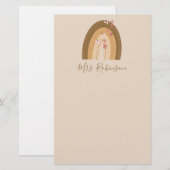 Rainbow Butterfells Skriptlehrer Name Briefpapier (Vorne/Hinten)