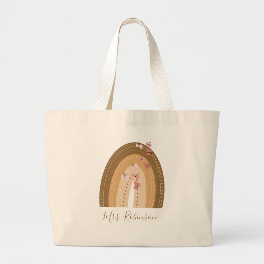 Rainbow Butterfells Skriptlehrer Name Jumbo Stoffbeutel (Vorne)