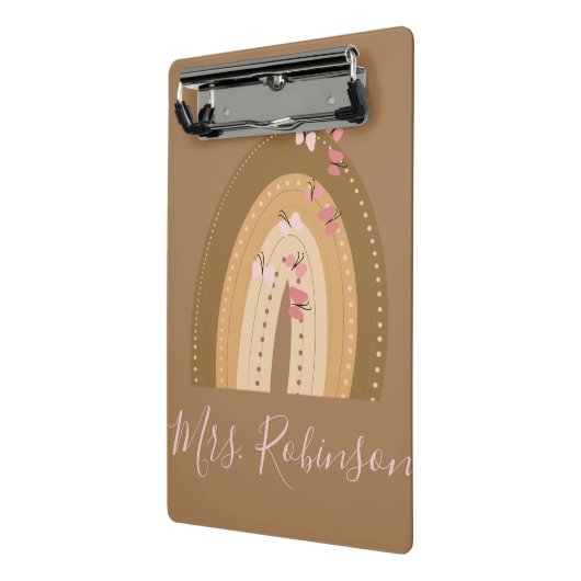 Rainbow Butterfells Skriptlehrer Name Mini Klemmbrett (Gewinkelt2)