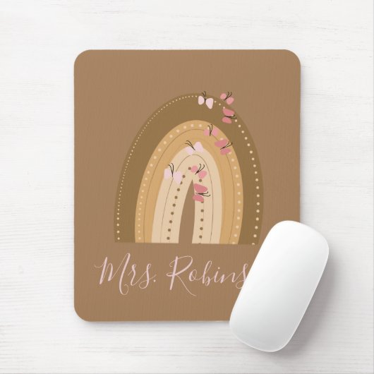 Rainbow Butterfells Skriptlehrer Name Mousepad (Mit Mouse)