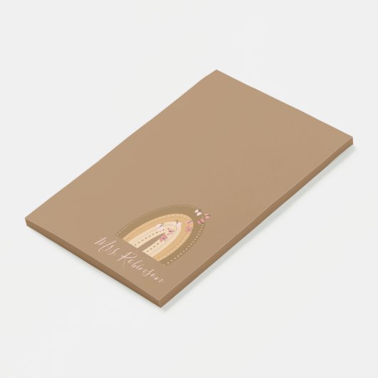 Rainbow Butterfells Skriptlehrer Name Post-it Klebezettel (angewinkelt)