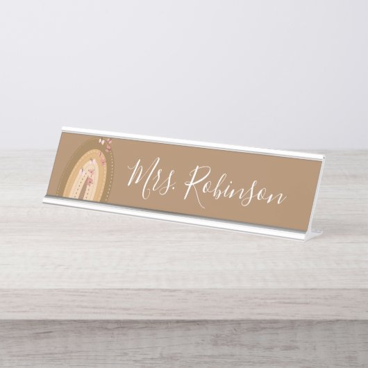 Rainbow Butterfells Skriptlehrer Name Schreibtischnamensplakette (Vorderseite )