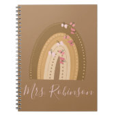 Rainbow Butterfells SkriptlehrerInnen Name Noteboo Notizblock (Vorderseite)