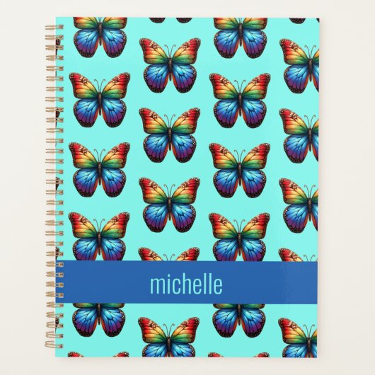 Rainbow Butterflies Planner Planer (Vorderseite)